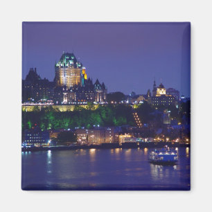 Quebec City för natt för ChateauFrontenac slott Magnet