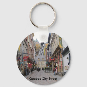 Quebec City gata Nyckelring