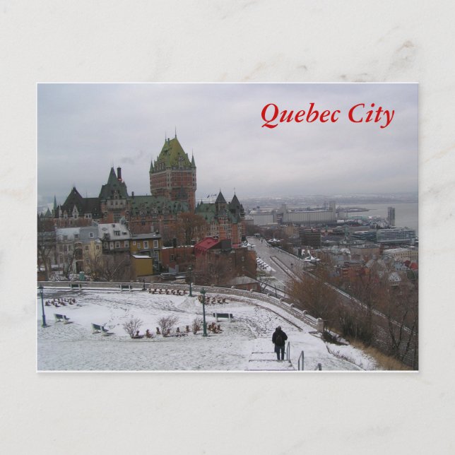 Quebec City i Winter Vykort (Framsida)