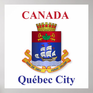 Québec City jackar om arm Poster