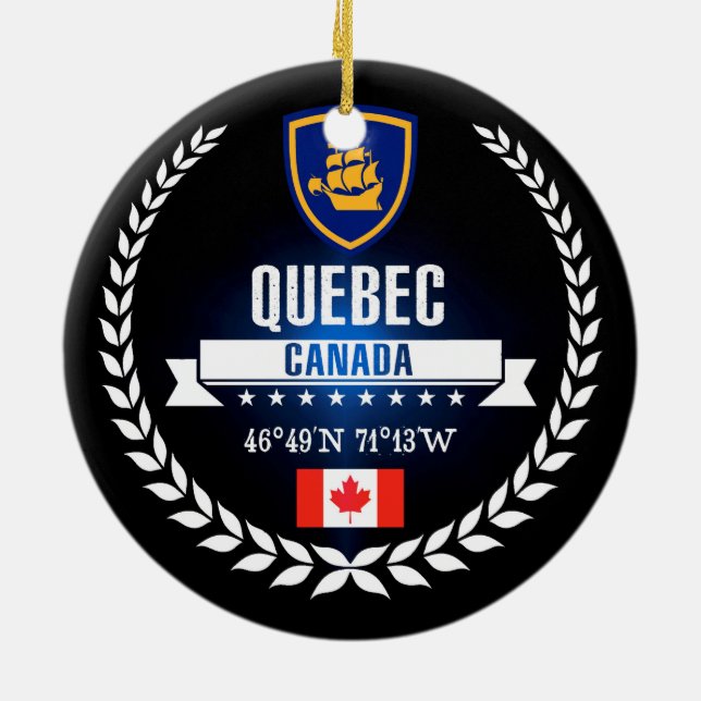 Quebec City Julgransprydnad Keramik (Baksidan)