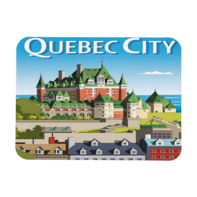 Quebec City Kanada Magnet (Horisontell)