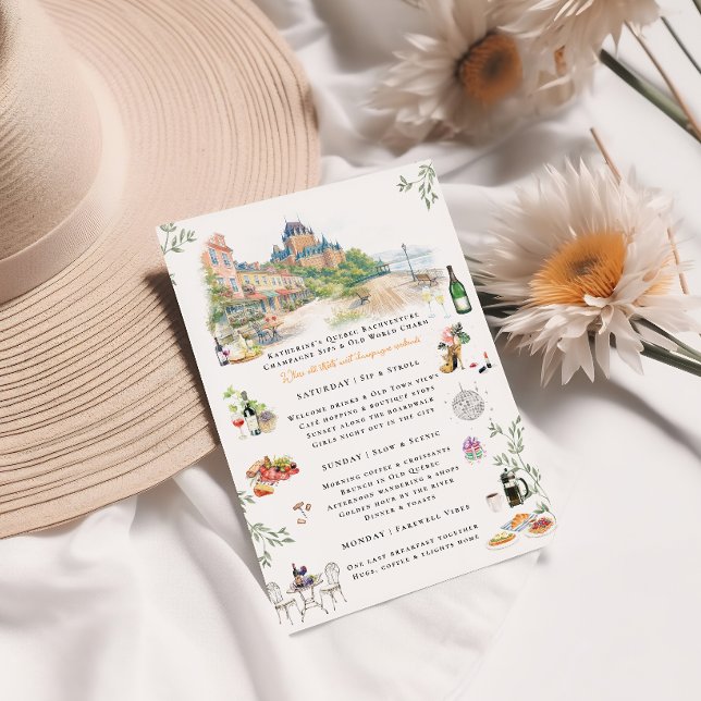 Quebec City Kanada Möhippa Itinerary Inbjudningar (Skapare uppladdad)