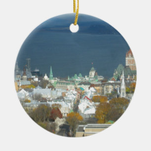 Quebec City Kanada strand Julgransprydnad Keramik