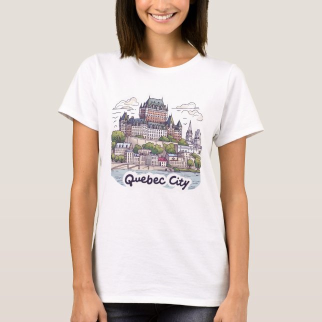 Quebec City Kanada T Shirt (Framsida)
