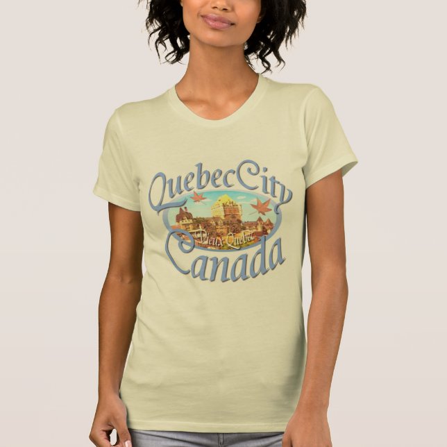 Quebec City Kanada Tee Shirt (Framsida)