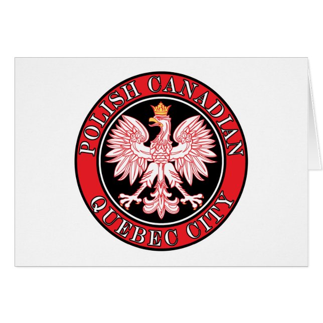 Quebec City Poland Canadian Eagle Hälsningskort (Framsidan Horizontal)