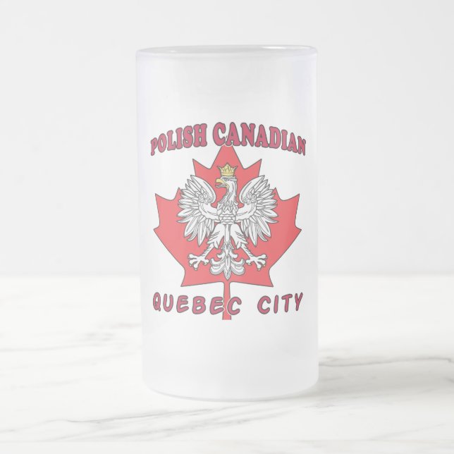 Quebec City Poland Canadian Löv Frostat Ölglas (Center)