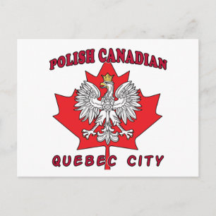 Quebec City Poland Canadian Löv Vykort