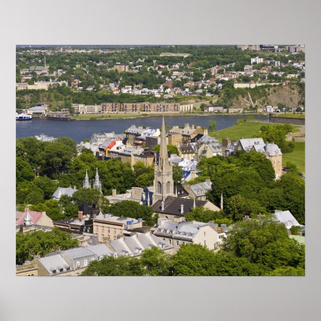 Quebec City, Quebec, Kanada. Tittar ned på Poster (Framsidan)