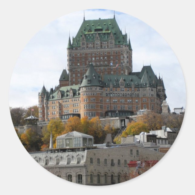 Quebec City Runt Klistermärke (Framsida)