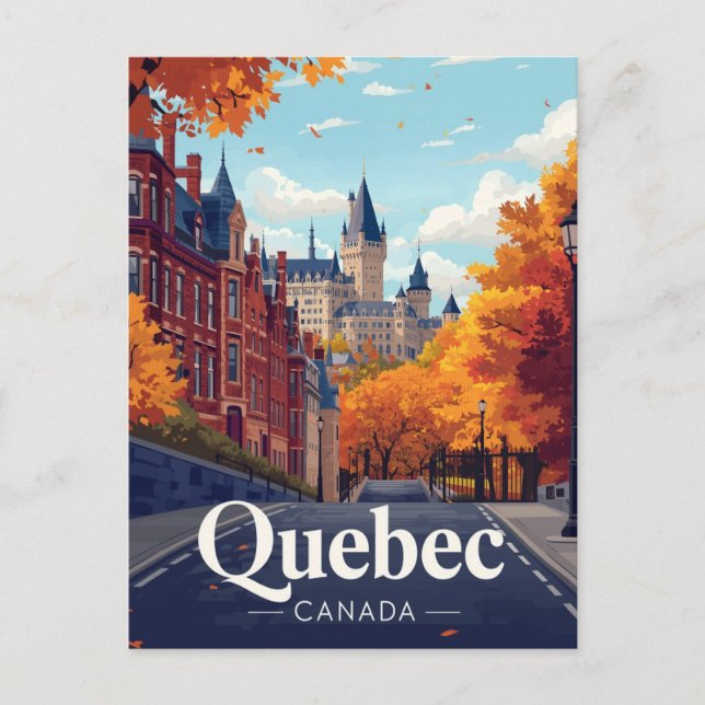 Quebec City Slott Hotel Landmark Vykort (Framsida)