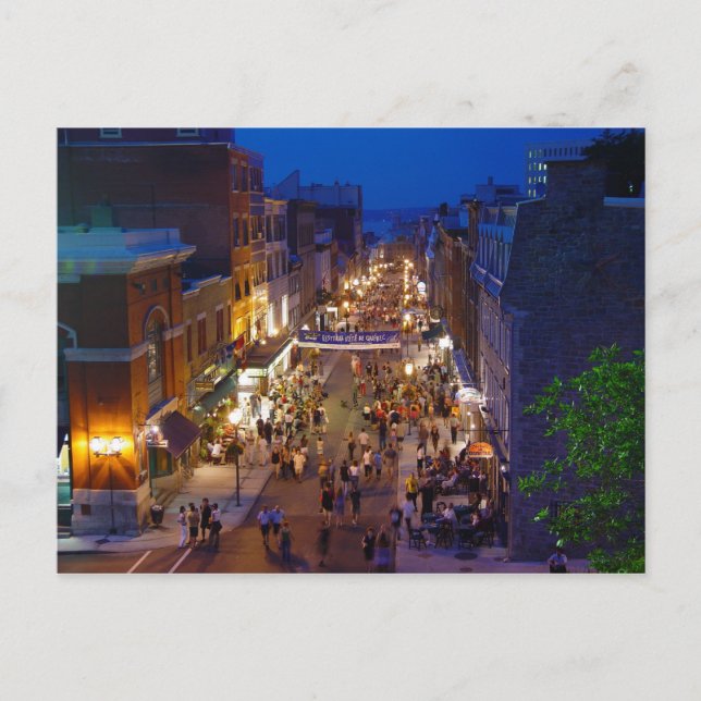 Quebec City Summer Festival Saint-Jean Postcard Vykort (Framsida)