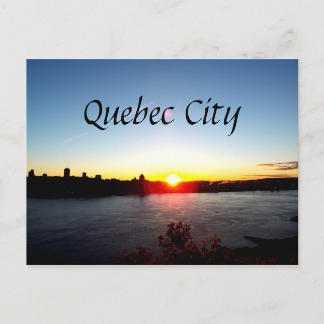 Quebec City Sunset Vykort (Framsida)