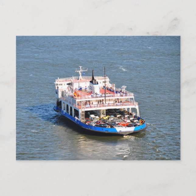 Quebec City till Levis Ferry Boat Postcard Vykort (Framsida)