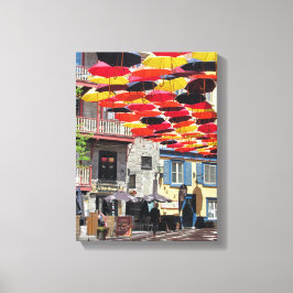 Quebec City underbara paraplyer Canvastryck