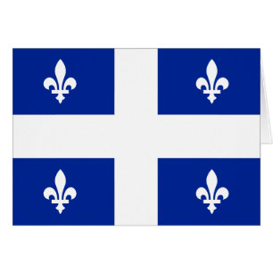 Québec flagga fleur de lys hälsningskort