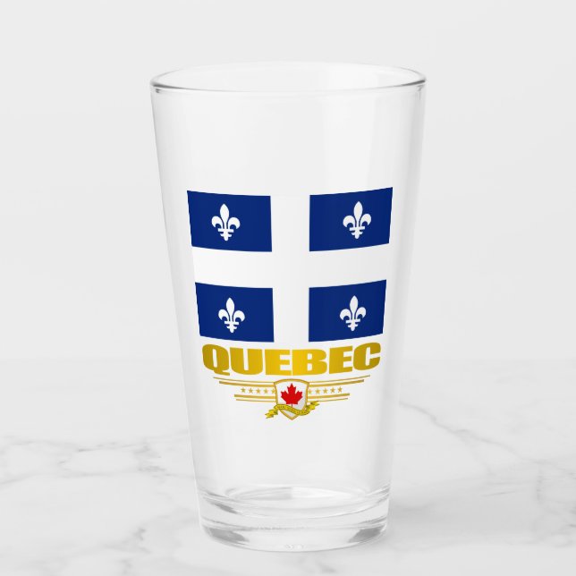 Quebec Flagga Glaskopp (Framsida)