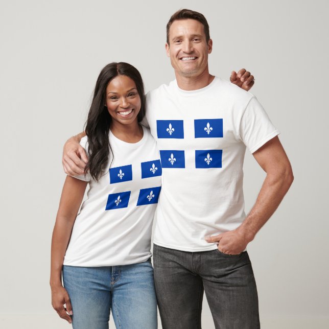 Quebec Flagga Graphic T Shirt (Unisex)
