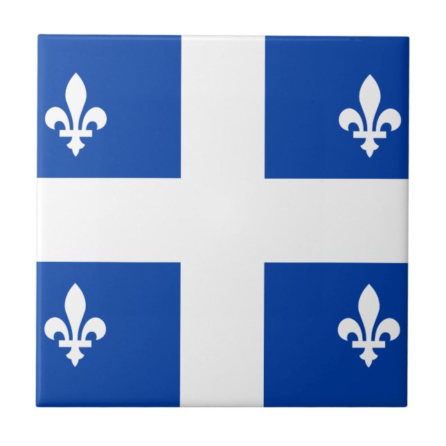 Quebec Flagga Kakelplatta (Framsidan)