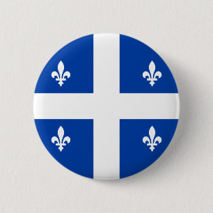 Quebec Flagga Knapp