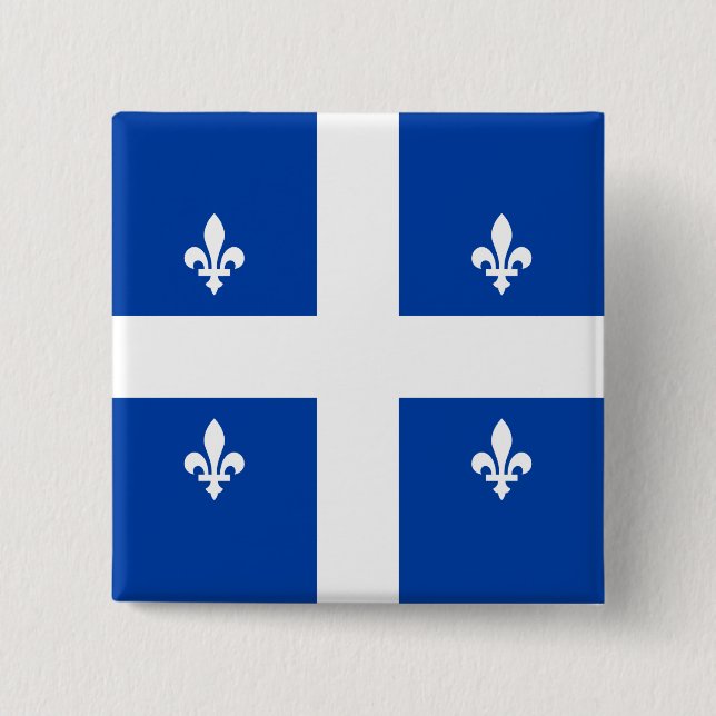 Quebec Flagga Knapp (Framsida)