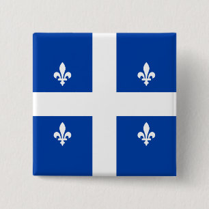 Quebec Flagga Knapp