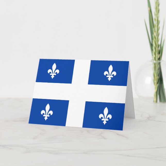 Quebec Flagga Kort (Framsida)