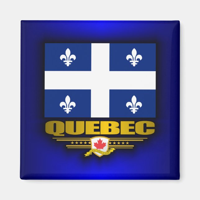 Quebec Flagga Magnet (Framsidan)