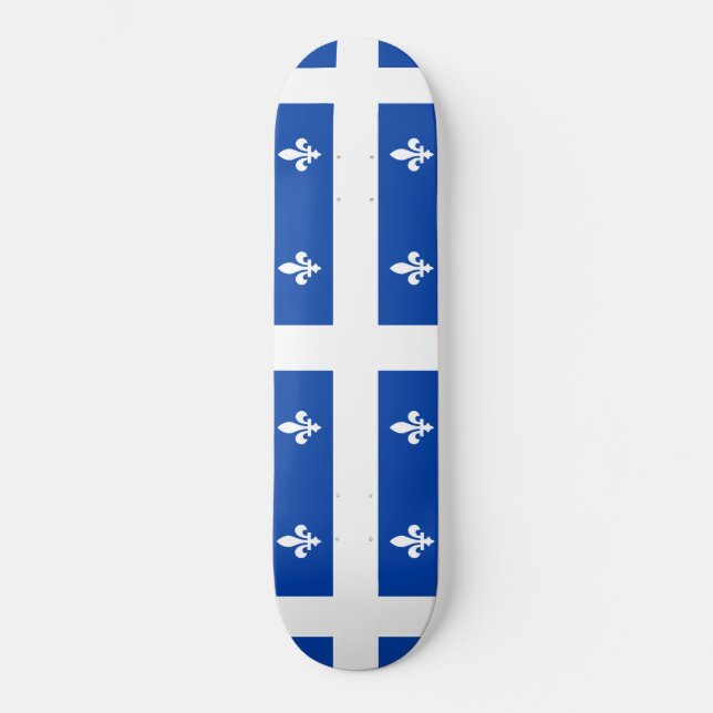Quebec Flagga Mini Skateboard Bräda 18,5 Cm (Framsida)