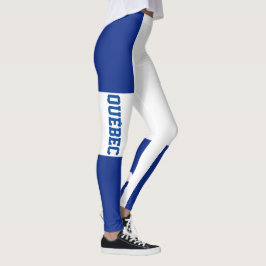 Quebec flagga och text - Drapeau Québec Et Texte Leggings