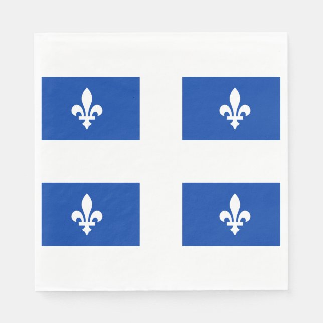 Quebec Flagga Pappersservett (Framsidan)