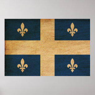 Quebec flagga poster