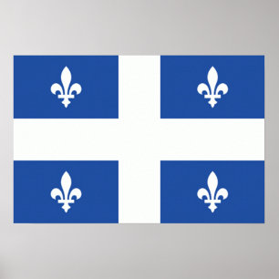 Quebec Flagga Poster
