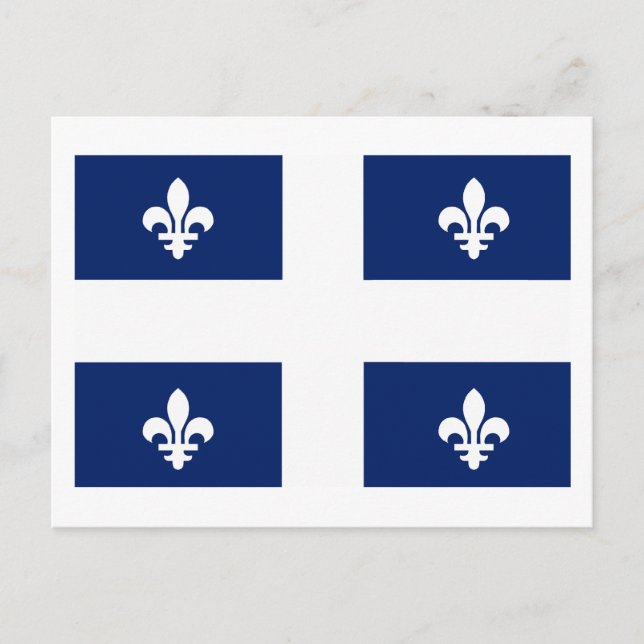 Quebec Flagga (provinsen) vykort (Framsida)