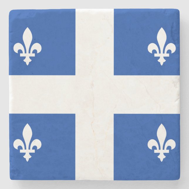 Quebec Flagga Stenunderlägg (Framsidan)
