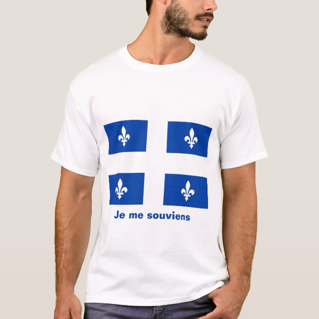 Quebec Flagga T-shirt (Framsida)