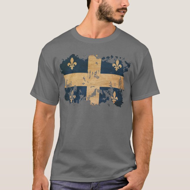 Quebec flagga t shirt (Framsida)