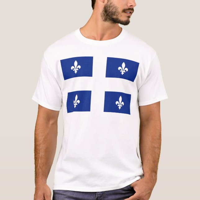 Quebec flagga t shirt (Framsida)