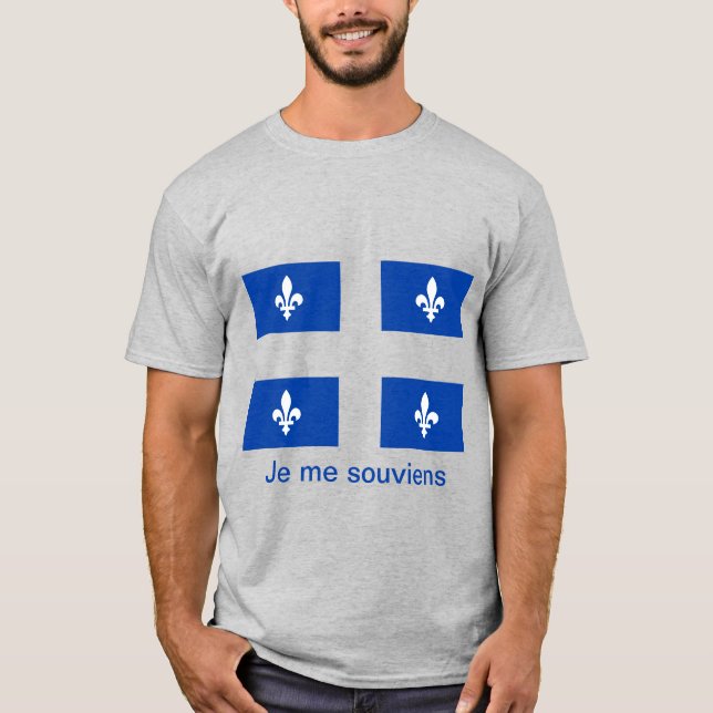 Quebec Flagga T-shirt  (Framsida)