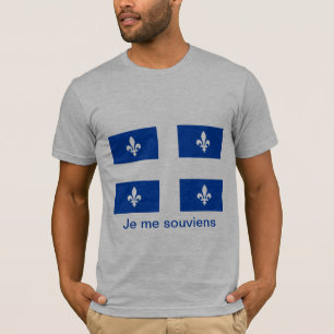 Quebec Flagga T-shirt - ingen bakgrund