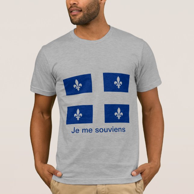 Quebec Flagga T-shirt - ingen bakgrund (Framsida)
