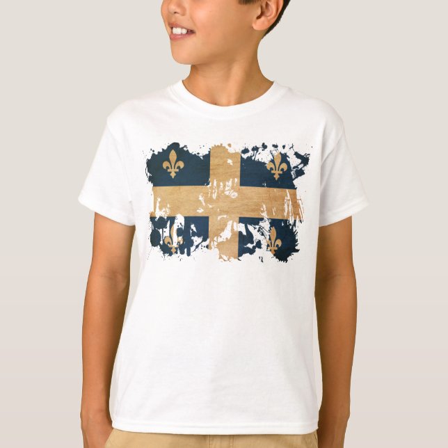 Quebec flagga tee shirt (Framsida)