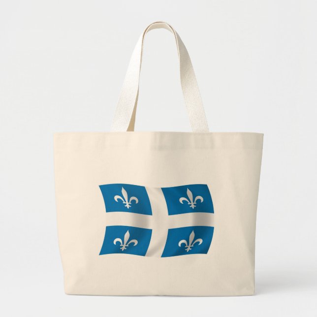 Quebec Flagga Tote Bag Jumbo Tygkasse (Framsidan)