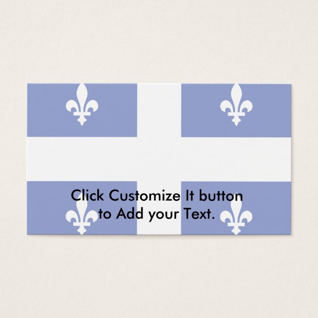 Quebec flagga visitkort (Framsidan)