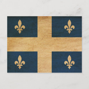 Quebec Flagga Vykort