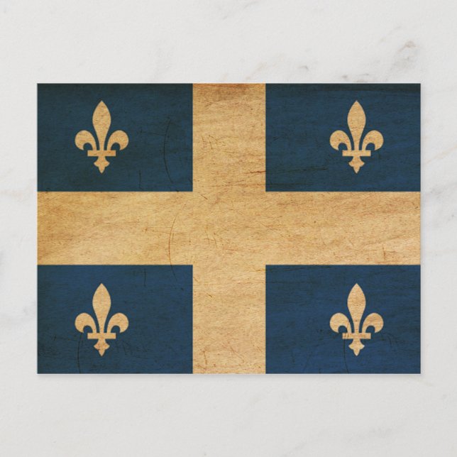 Quebec Flagga Vykort (Framsida)