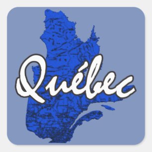 Quebec Fyrkantigt Klistermärke