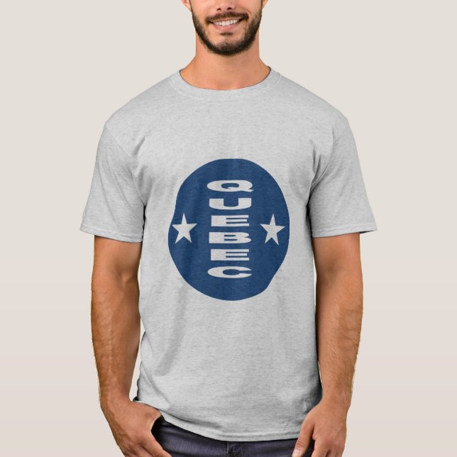 QUEBEC Grått T-shirt för manar (Framsida)