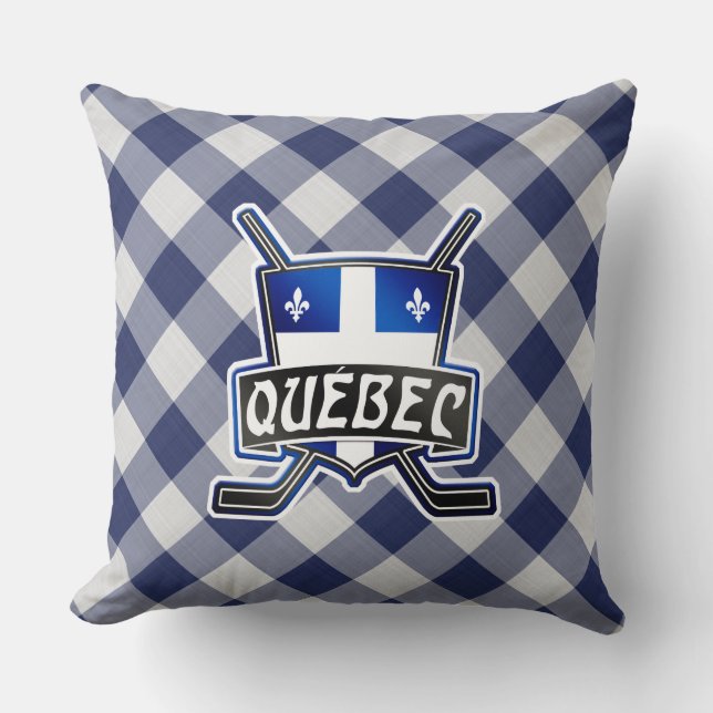 Quebec Hockey Logotyp Dekorativ kudde (Framsida)